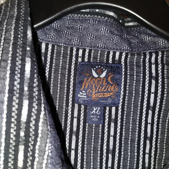 Moonshine Spirit Mens Western Pearl Snap Button Up Shirt. XL - Picture 4 of 6